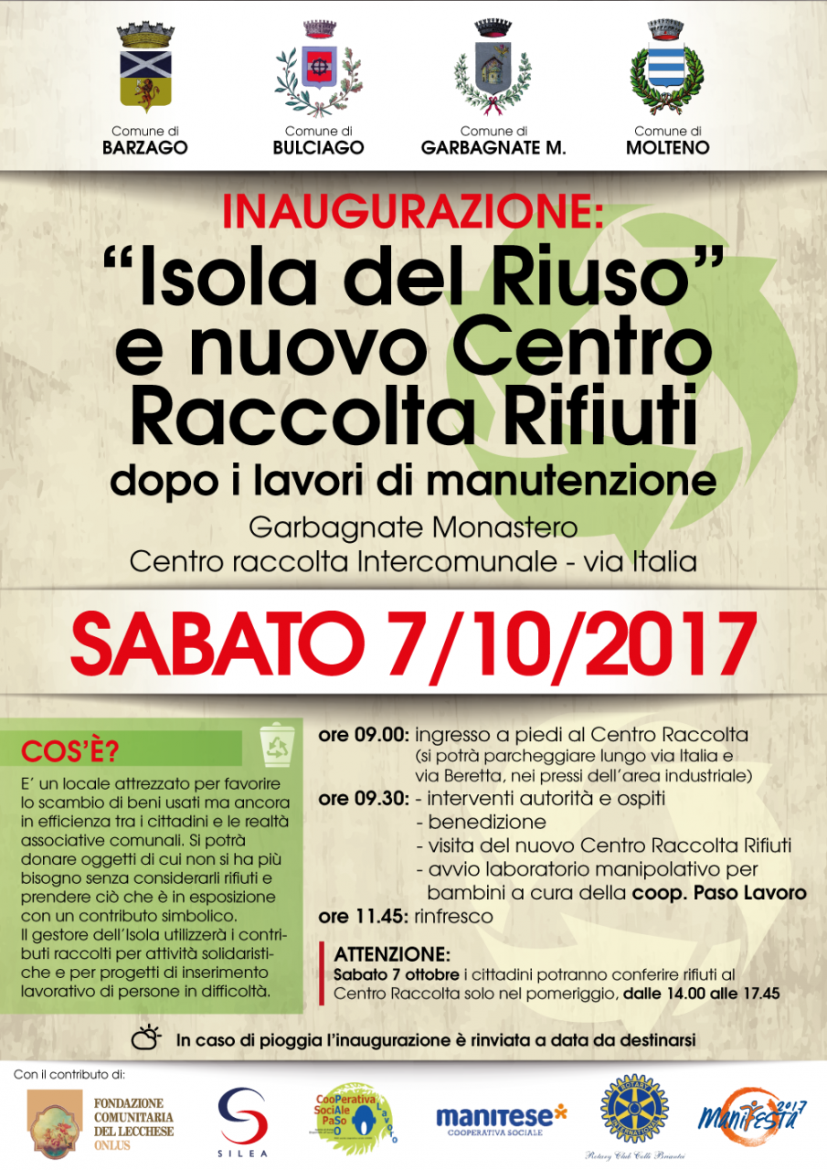 Apre la nuova isola del riuso