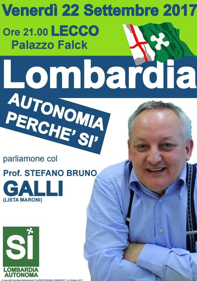 Referendum autonomia: appuntamenti a Viganò e a Lecco