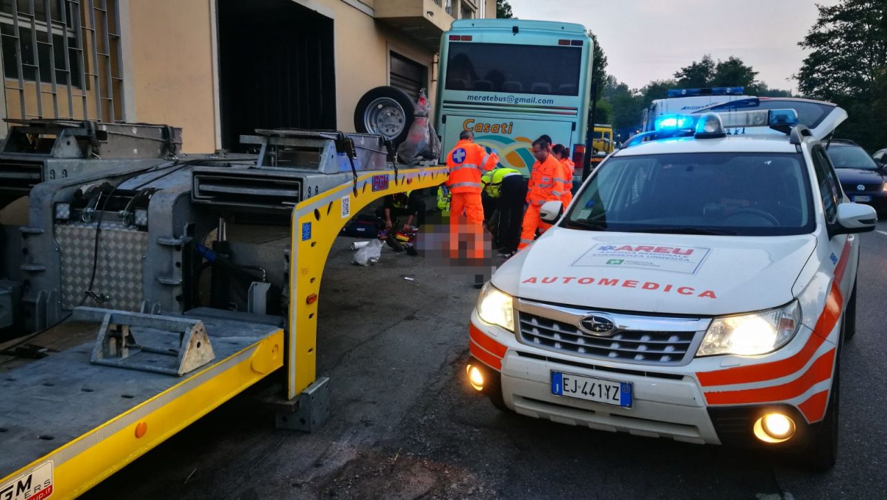 Gravissimo incidente sul lavoro a Merate: trentasettenne ferito alla testa VIDEO