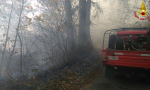 Vigili del Fuoco lecchesi combattono il fuoco sul monte San Primo FOTO