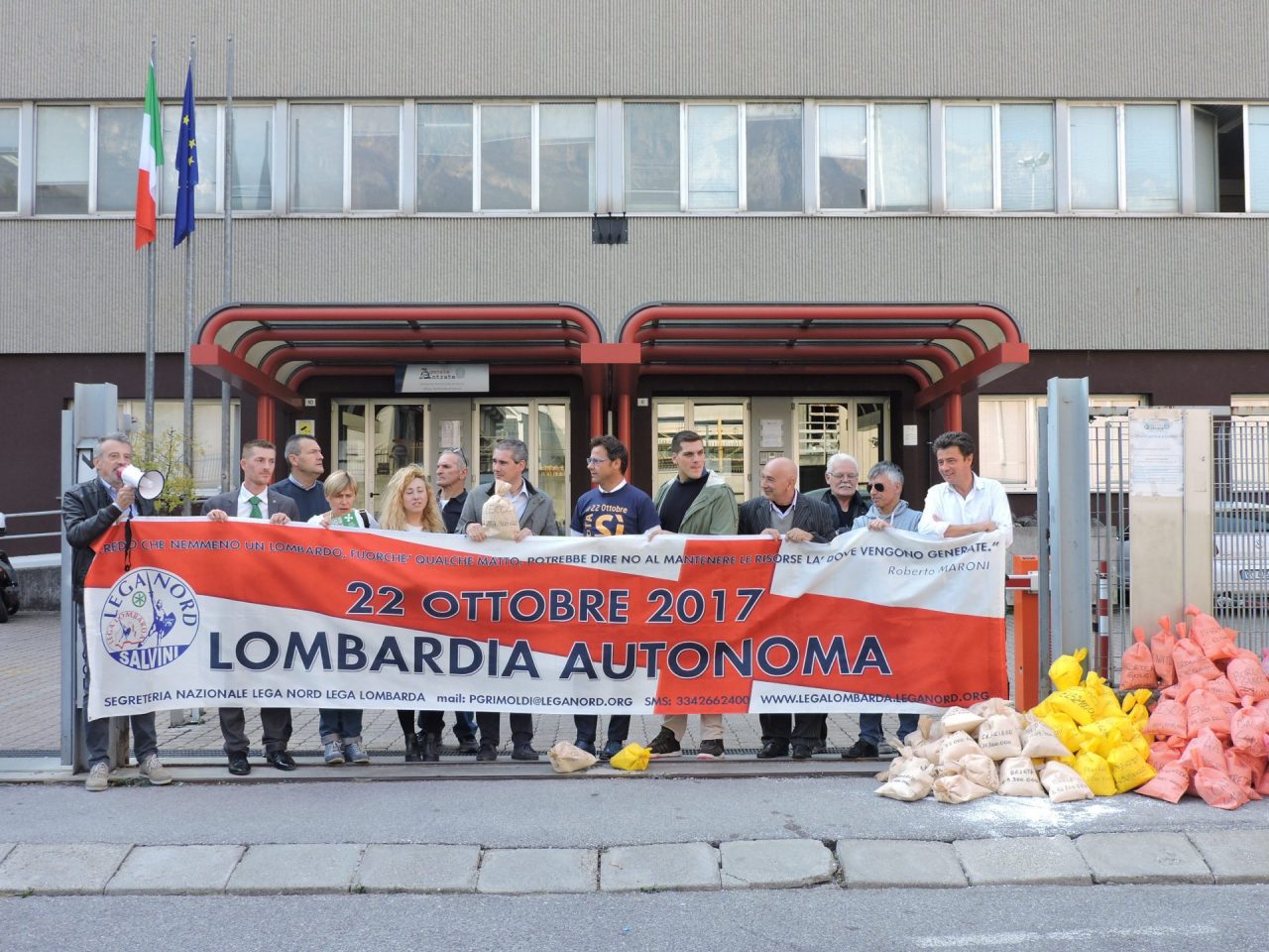 Presidio Lega Nord per il Sì al referendum