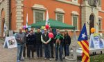 Catalogna leghisti in piazza a Oggiono