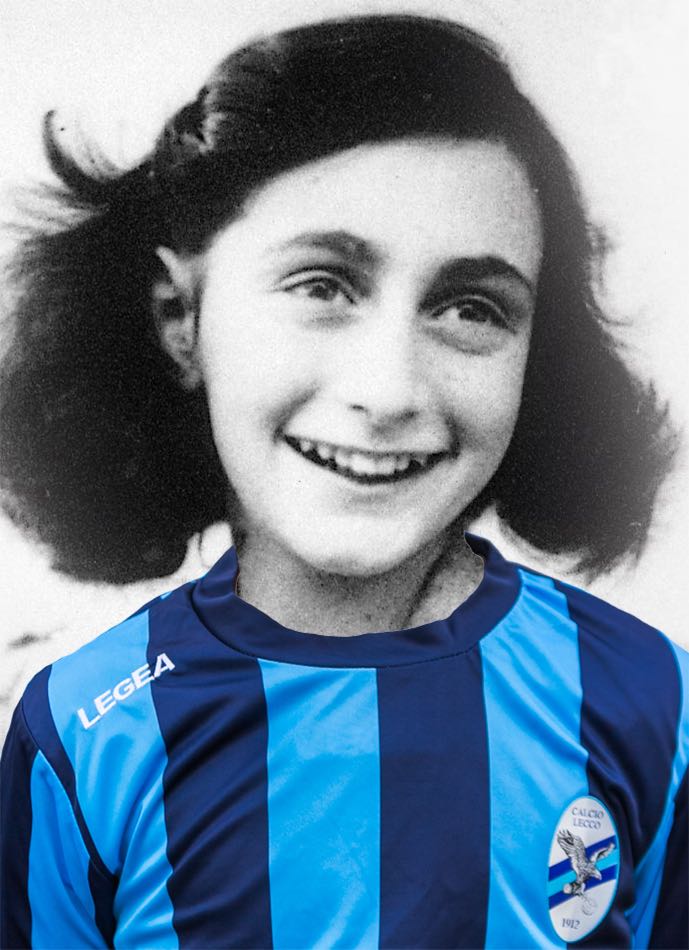 Anche alla partita del Lecco riflessione per Anna Frank