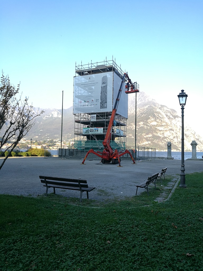 Entro fine mese via le  impalcature dal Monumento ai Caduti