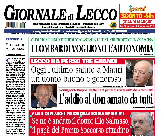 Franca Gerosa è il nuovo direttore del Giornale di Lecco. I ringraziamenti di Giancarlo Ferrario