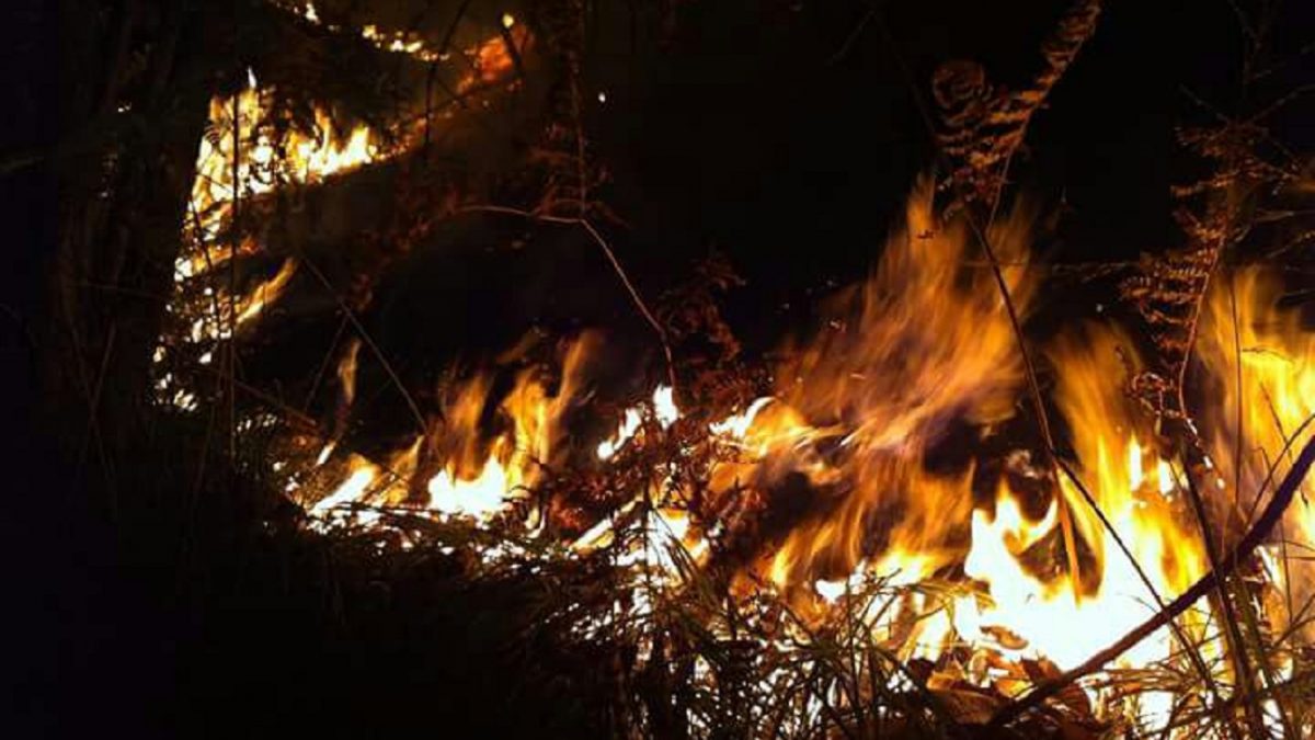 Monte Bollettone in fiamme VIDEO