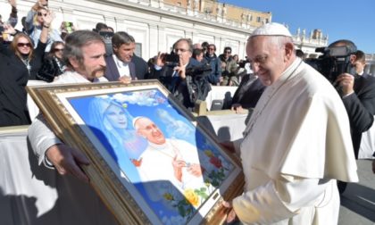 Gerry Scaccabarozzi ha donato un quadro al Papa