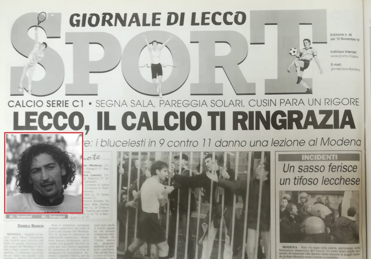 Vent’anni fa Modena-Lecco 1-2. Ovvero, la partita di Cusin