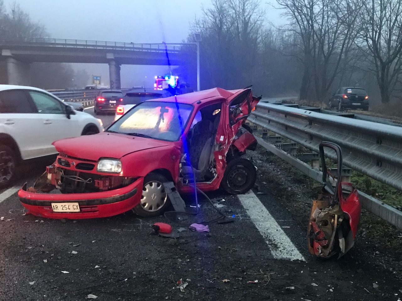 Superstrada 36 chiusa per un grave incidente