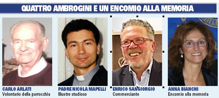 Ambrogino d’oro ecco i benemeriti di Merate