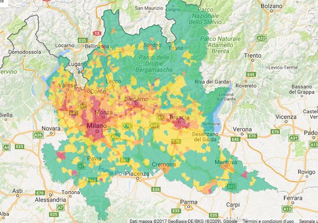 Vento e pioggia ripuliscono  l’aria Pm10 ai minimi nel Lecchese e nel Meratese
