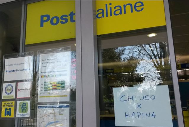 Rapine in posta superano le rapine in banca I DATI NEL LECCHESE