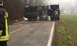 Camion ribaltato, grave il conducente VIDEO e FOTO