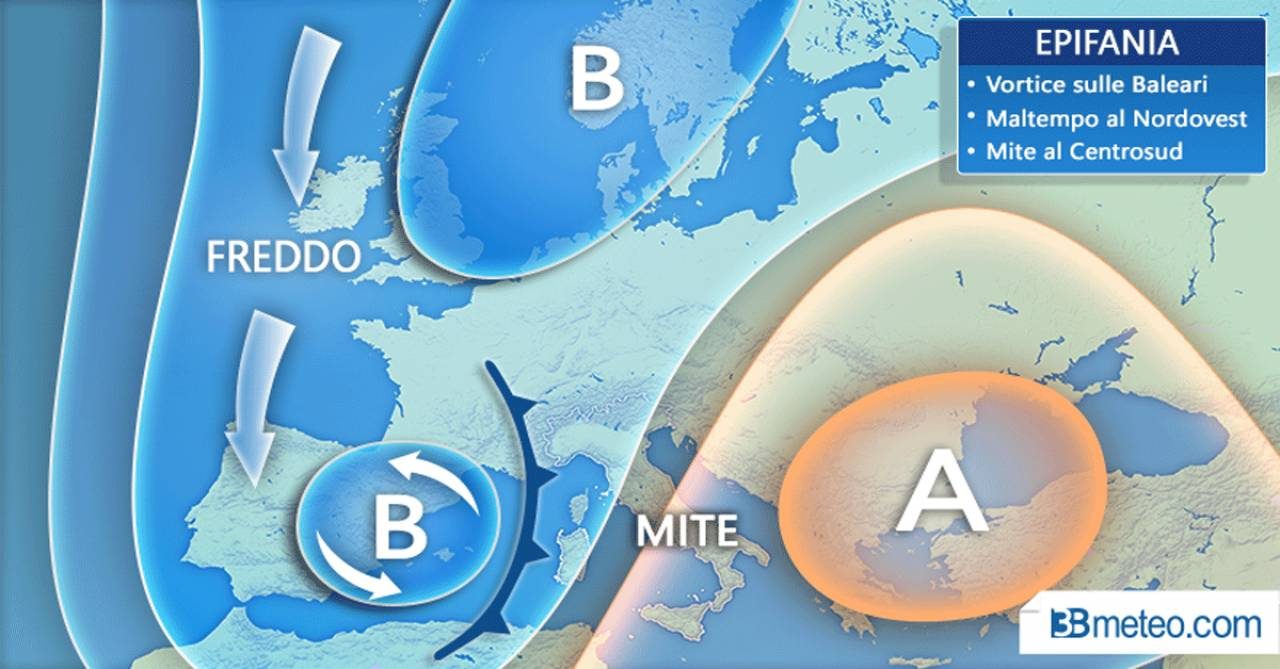 Maltempo in vista nel weekend dell’Epifania