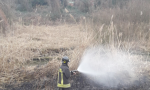 Incendio Calolzio, due squadre di Vigili del Fuoco in azione