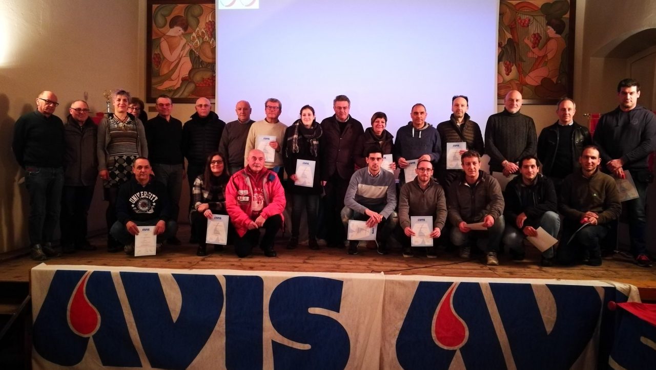 Avis Valmadrera ha premiato i donatori benemeriti