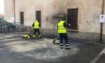 In corso la bonifica di piazza Vittorio Veneto a Garlate