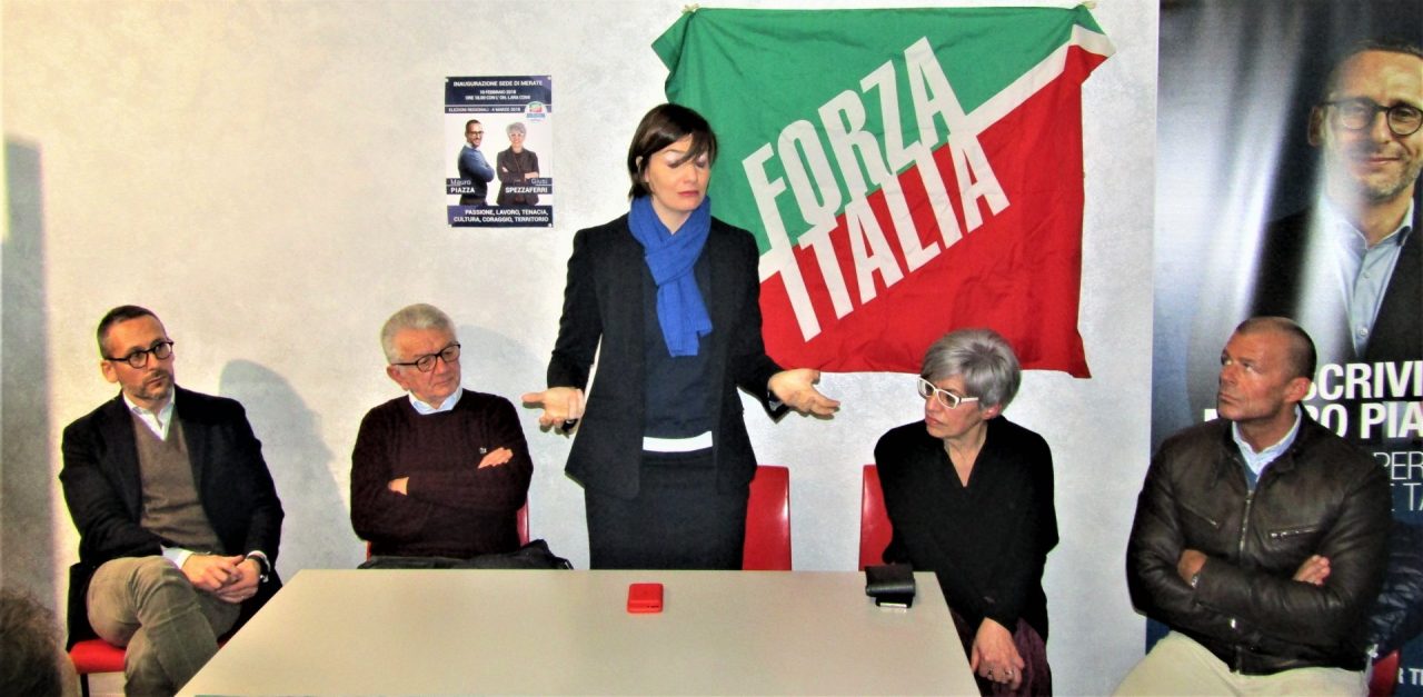 Piazza e Spezzaferri e la “loro” sede Forza Italia a Merate VIDEO