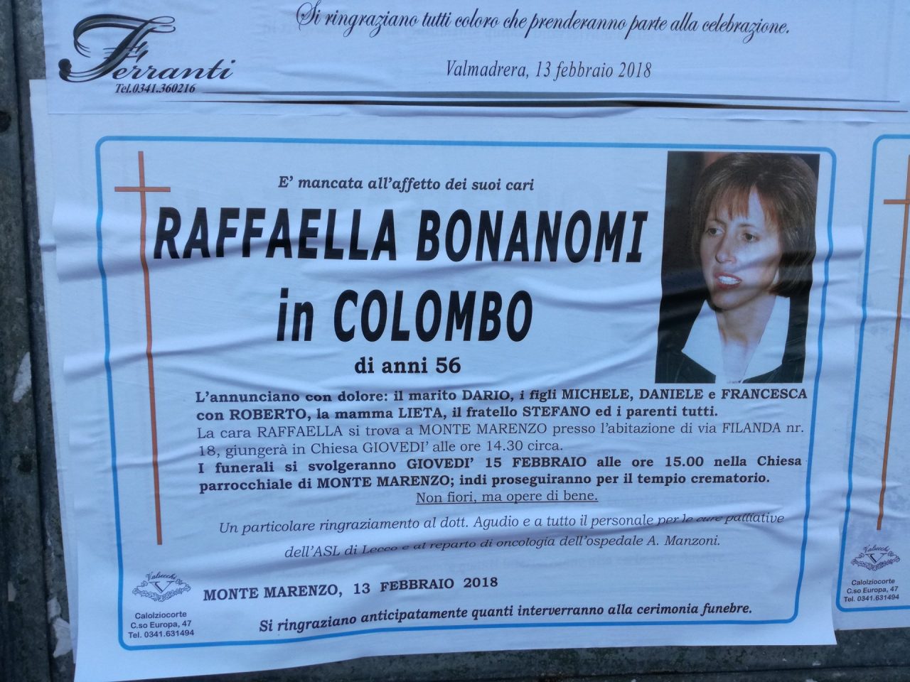 Si è spenta Raffaella Bonanomi commessa del Punto Scarpe