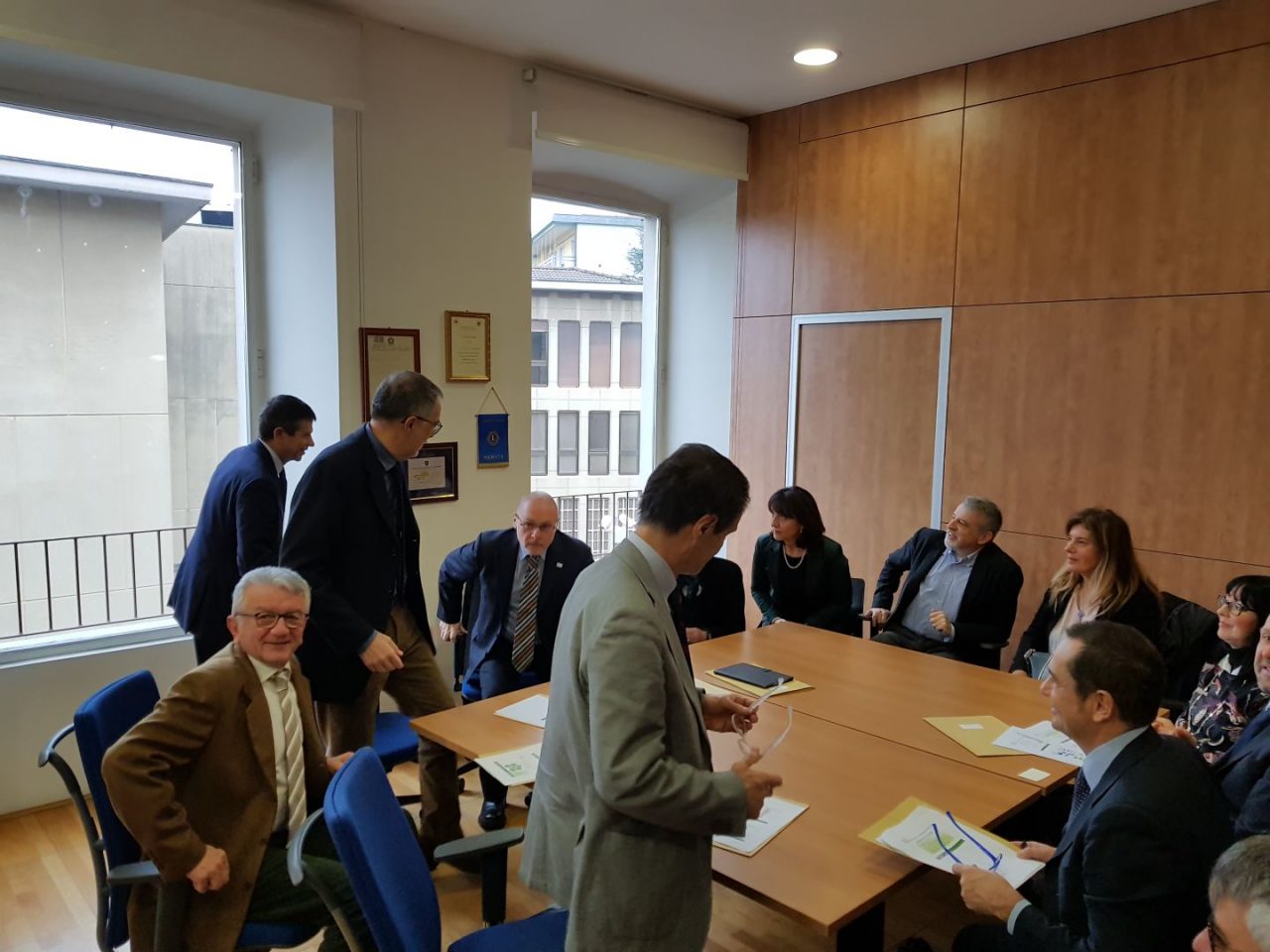 Attilio Fontana incontra a Merate Manfredi e Giupponi