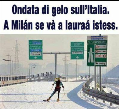 Big snow ironia sui social
