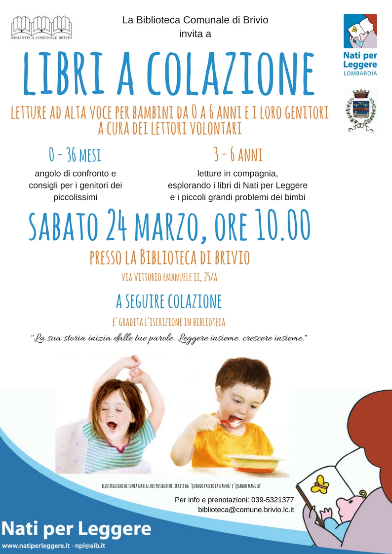 Biblioteca Brivio libri a colazione per i più piccoli