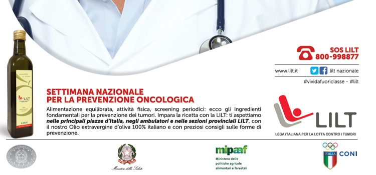 Prevenzione oncologica, dove trovare l’olio della Lilt