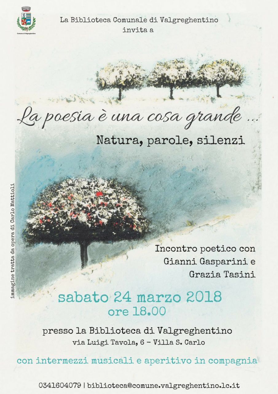 Incontro poetico in biblioteca a Valgreghentino