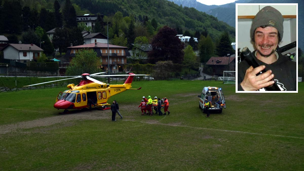 In prognosi riservata il 39enne caduto da un muro