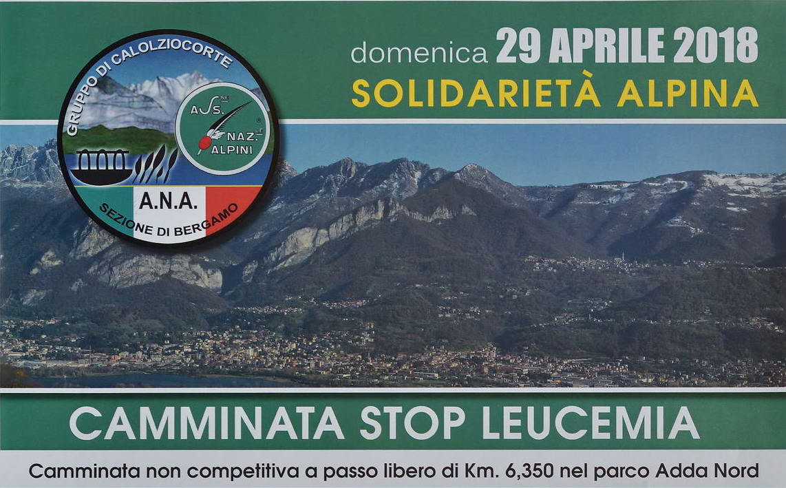 Il 29 aprile la Camminata Stop Leucemia con gli Alpini di Calolziocorte