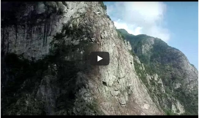 In volo sopra la frana di Gallivaggio