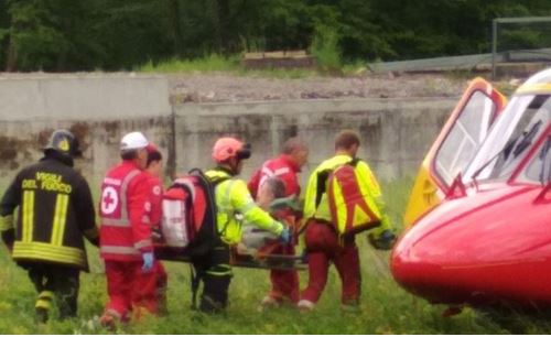 Grave incidente sul lavoro, ferito imprenditore FOTO