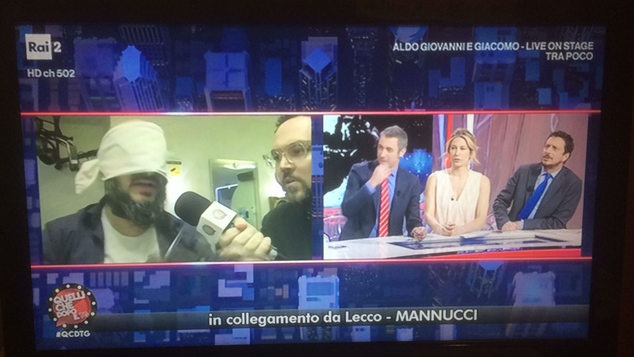 Olginate: su Rai 2 le performance bendato del parrucchiere Remigio Morelli