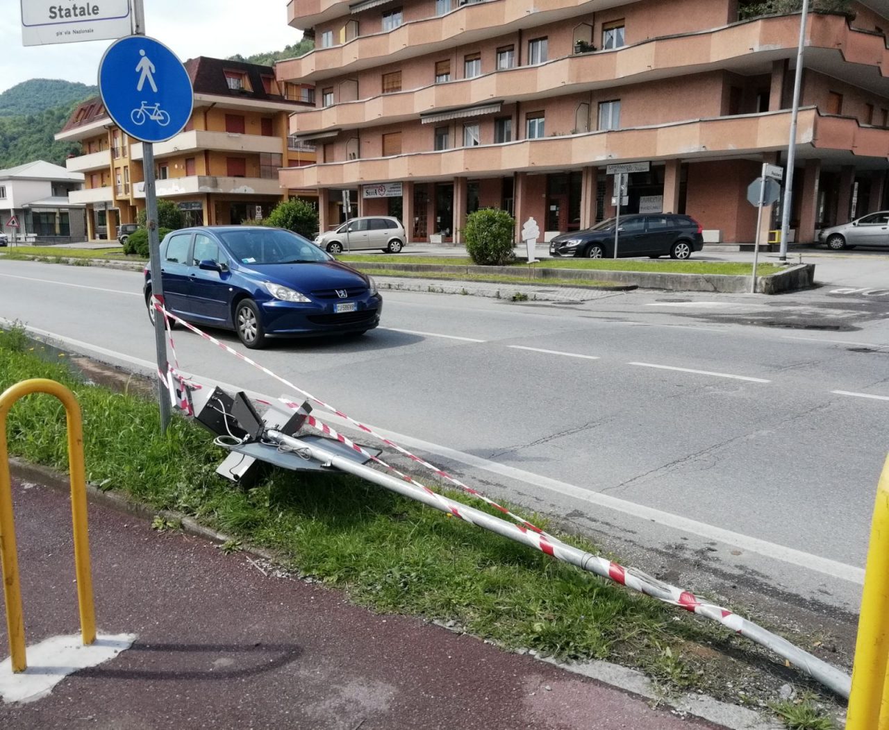 Incidente sulla Provinciale: divelto l’indicatore “salva pedoni”