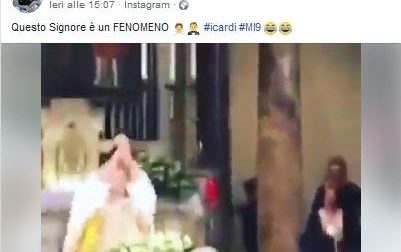 Anche per l'interista Icardi don Bruno è un... fenomeno VIDEO
