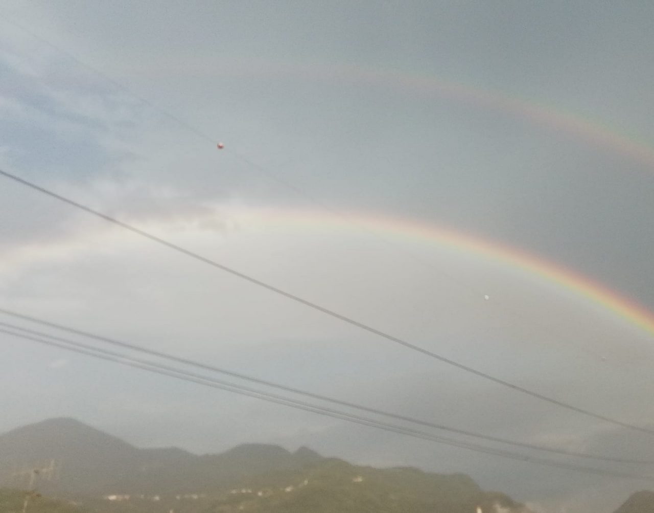 Doppio arcobaleno a Calolzio