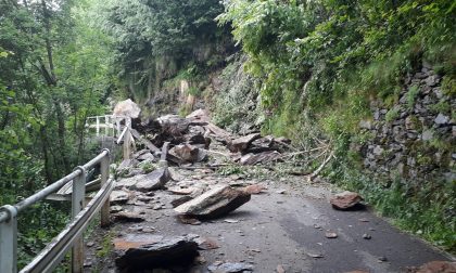 Frana tra  Avano e Pagnona, strada Sp 67 bloccata