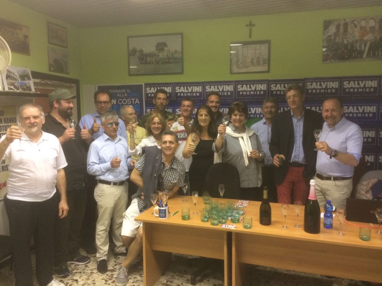 La festa in casa del centrodestra a Calolzio | Elezioni comunali 2018