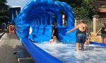 Grande scivolo d'acqua lungo 70 metri a Viganò FOTO