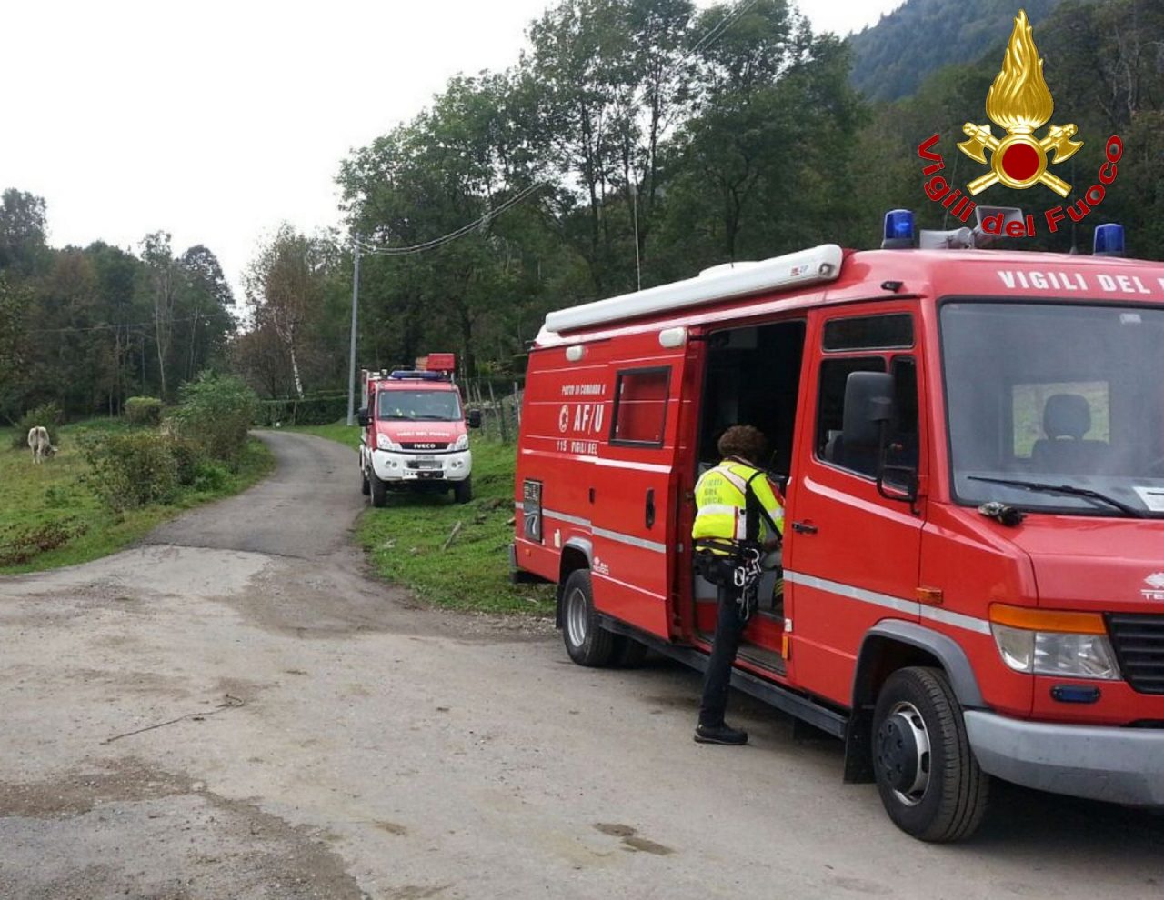 Anche i Vigili del Fuoco di Lecco sono alla ricerca della 12enne Iuschra