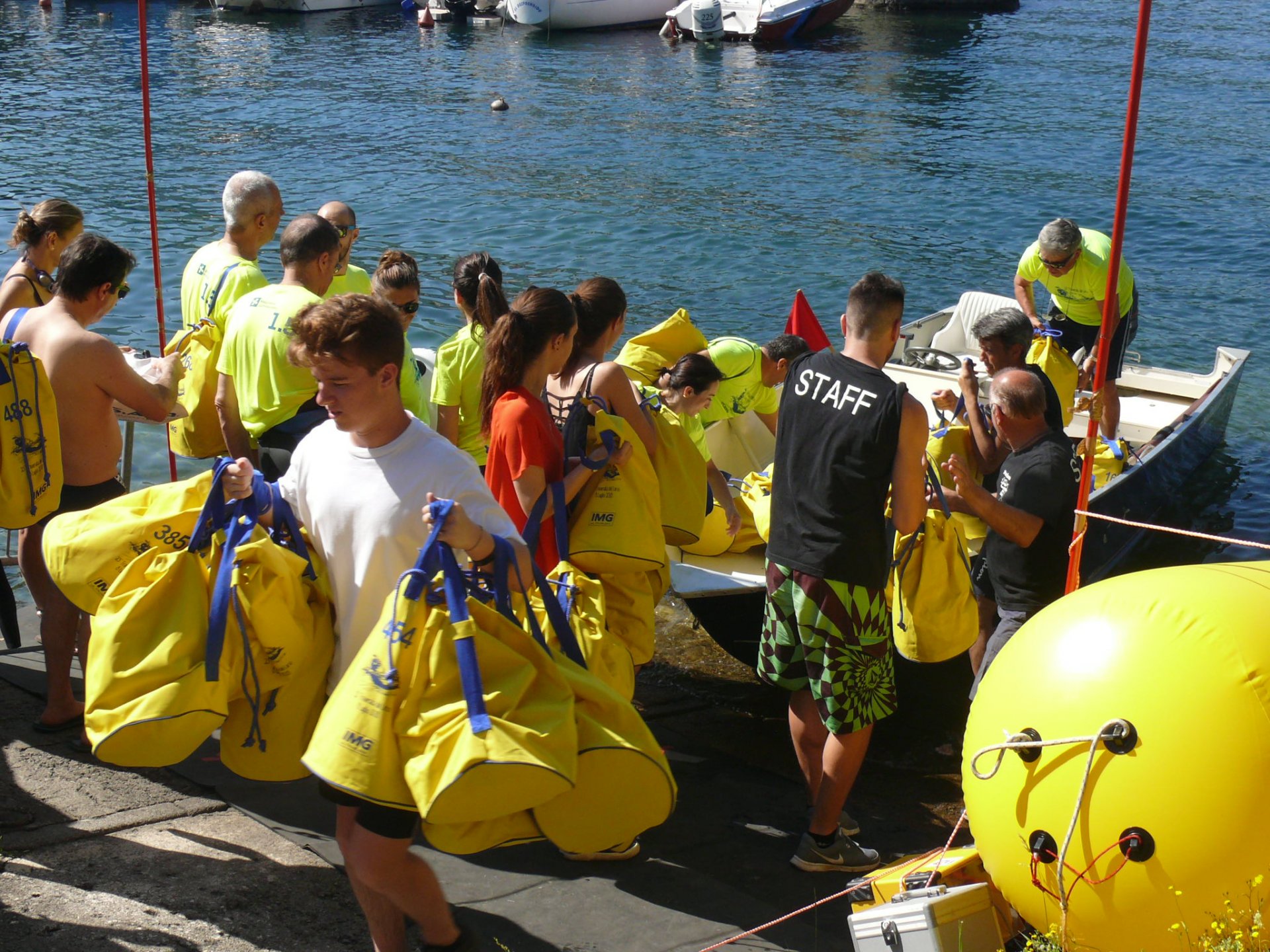 Traversata del Lario 2018 Staff al lavoro