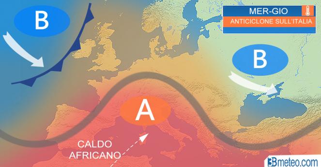 Sole e caldo ovunque per l’alta pressione africana PREVISIONI METEO