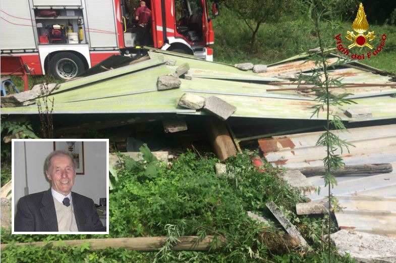 Crolla un capanno agricolo, ferito gravemente il patron della Beton Villa