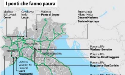 Il cavalcavia di Isella (già chiuso) nella mappa italiana dei ponti a rischio. LE FOTO DEI PONTI CHE FANNO PAURA IN LOMBARDIA
