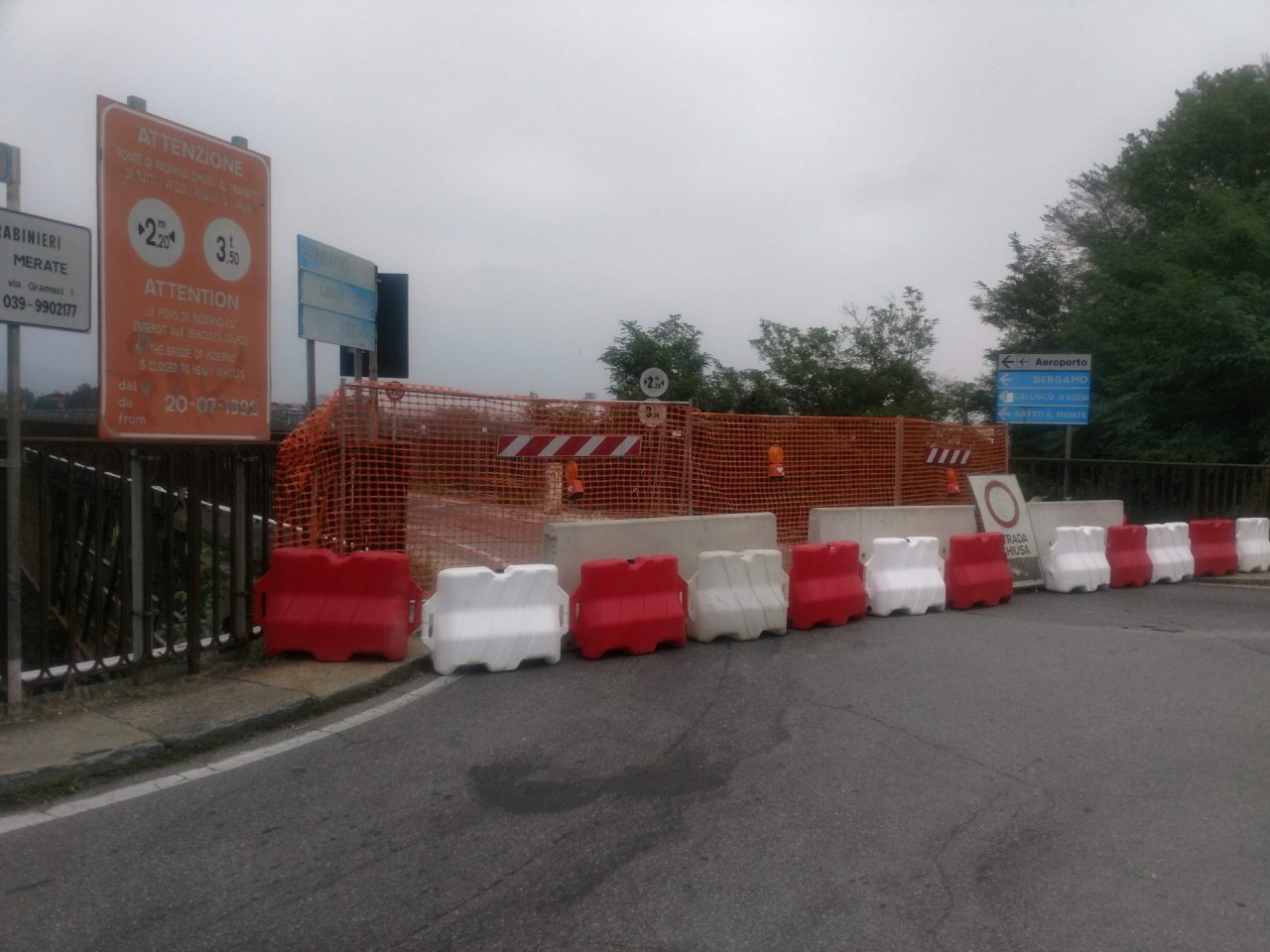La chiusura del ponte di Paderno non è legata ai lavori già programmati da Rfi