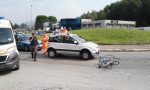 Ciclista investito, trasportato in ospedale FOTO