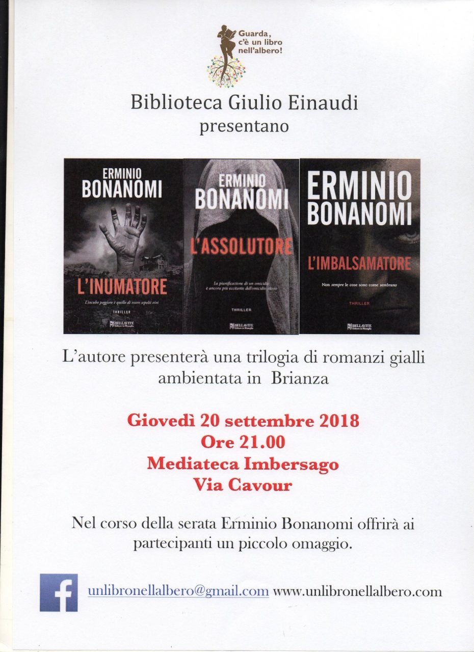 Incontro con l’autore in mediateca a Imbersago