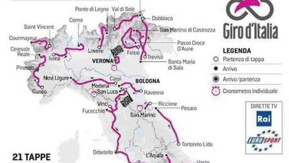 Domenica il Giro d’Italia passa dalla Provincia di Lecco: chiusa la strada del Lago