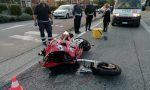 Scontro sulla Statale a Garlate, motocicletta distrutta, centauro miracolato FOTO