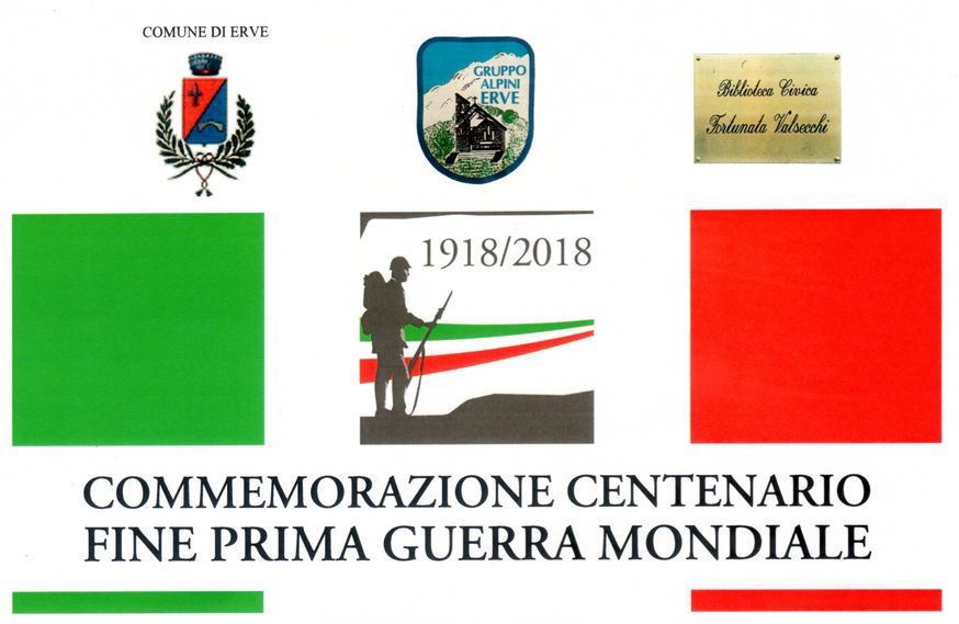 Erve, tanti appuntamenti per il centenario dalla fine della prima Guerra Mondiale